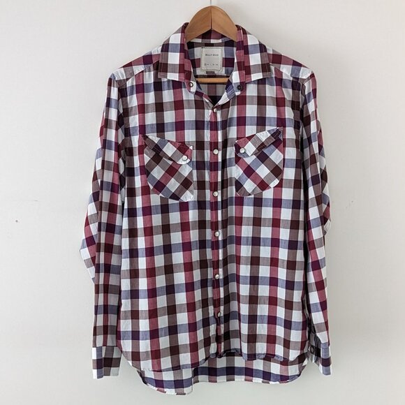 Billy Reid Button Down Check Shirt - Picture 1 of 8